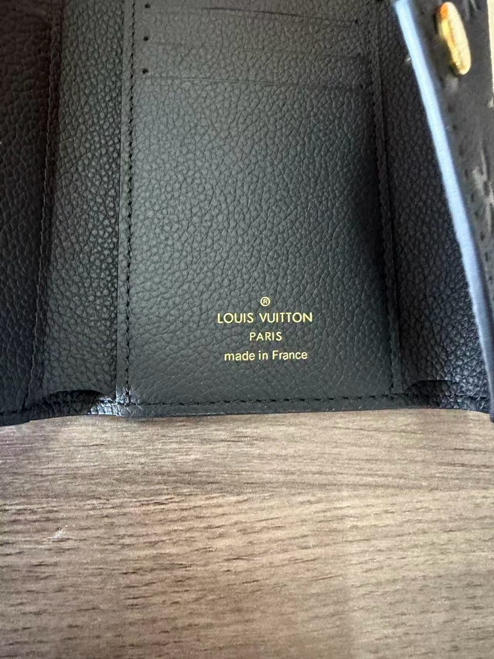 Louis Vuitton Black Monogram Envelope Wallet with Gold Snap - Picture 9 of 16